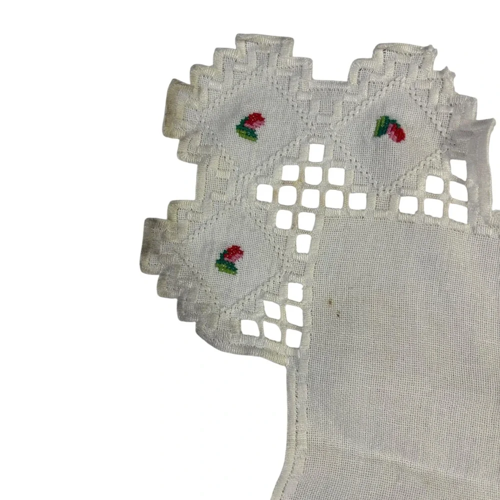 Vintage Crochet Lace Doilies Set and Hand Embroidered Hanky with Baby‎ Pants
